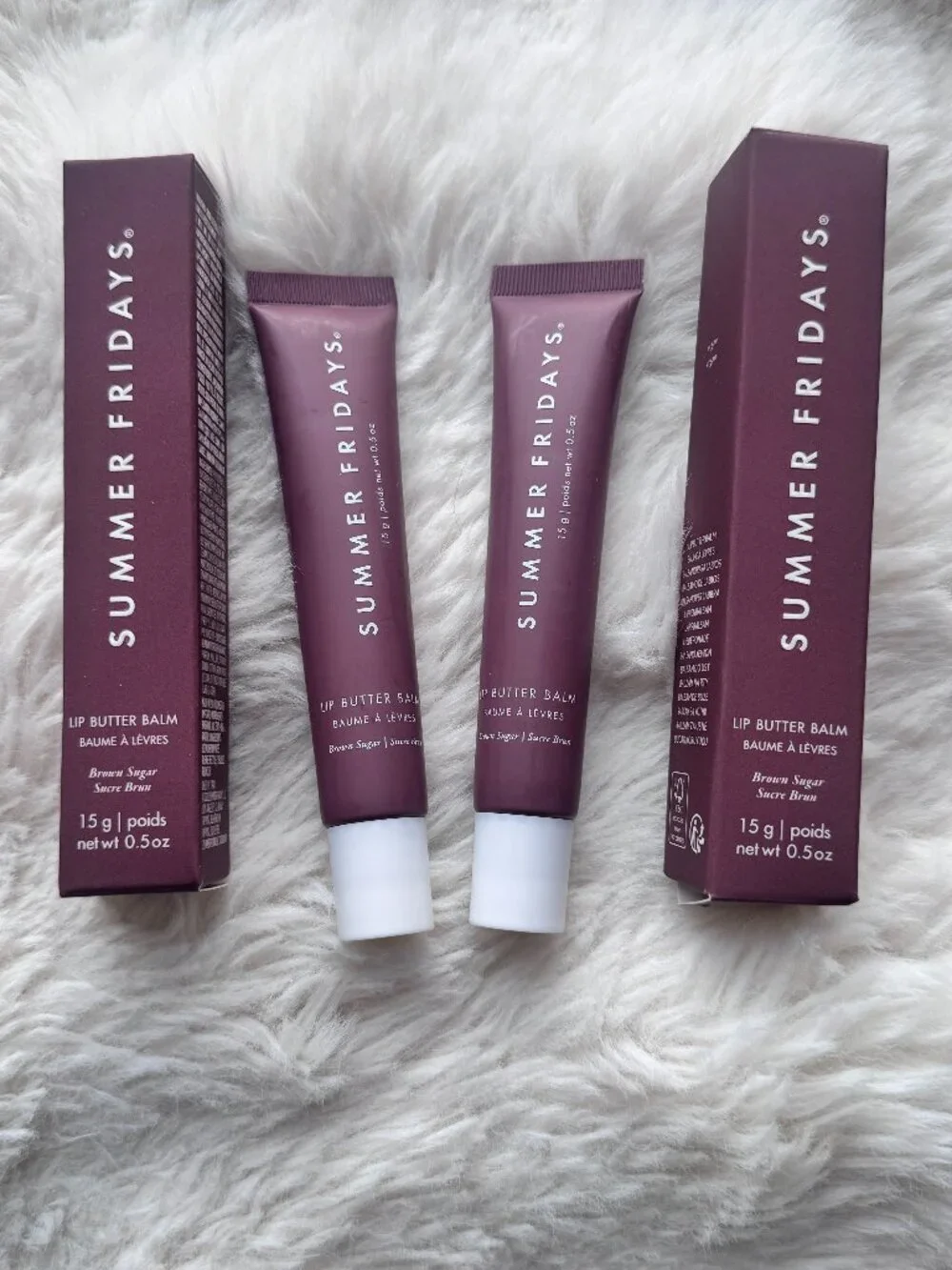 2pcs/Brown Sugar/Summer Fridays Lip Butter Balm Conditioning Lip Mask New box